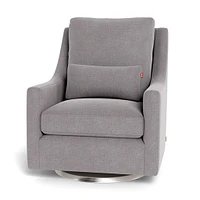 Fauteuil Berçant et Pivotant Vera - Pebble Gris / Argent