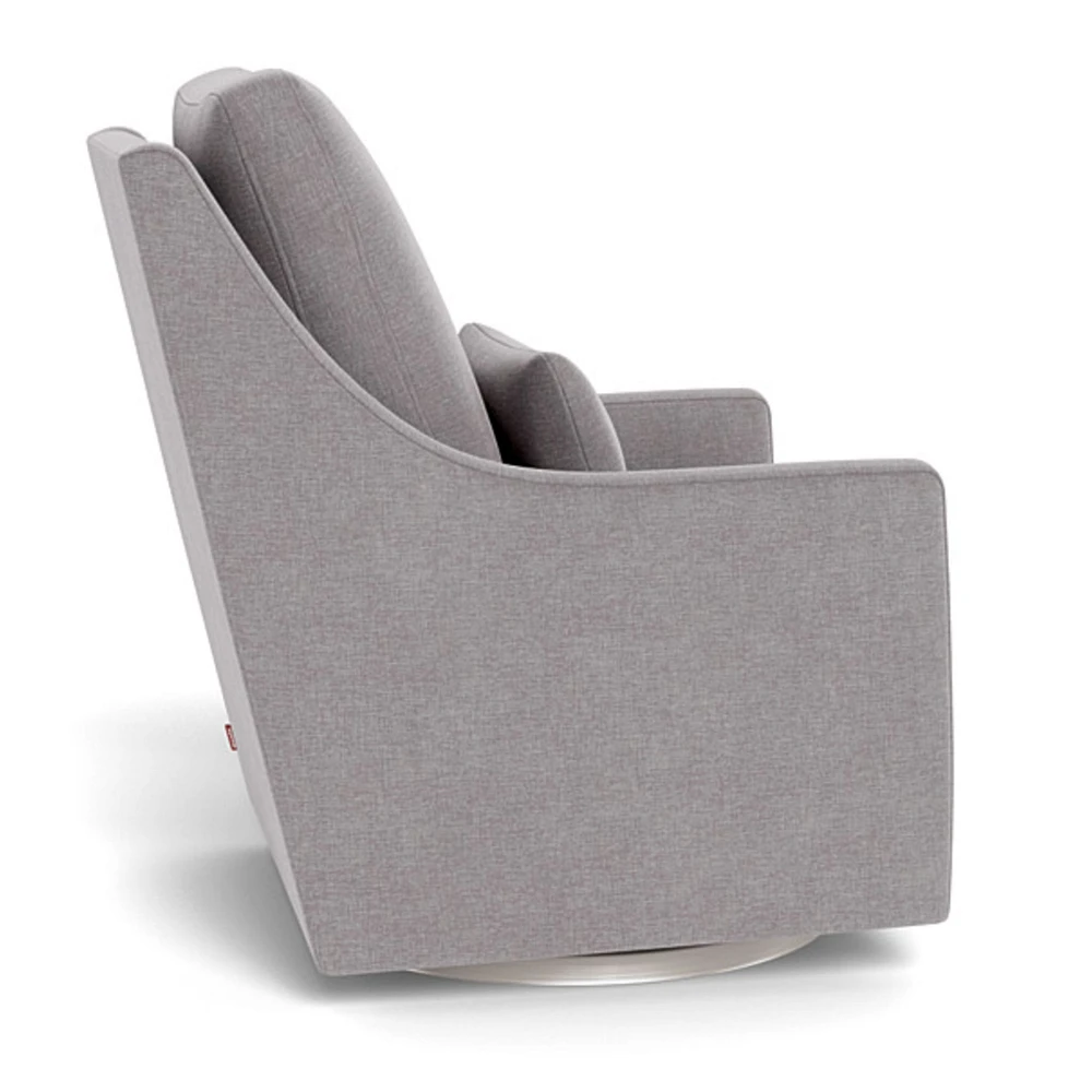 Fauteuil Berçant et Pivotant Vera - Pebble Gris / Argent