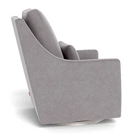 Fauteuil Berçant et Pivotant Vera - Pebble Gris / Argent
