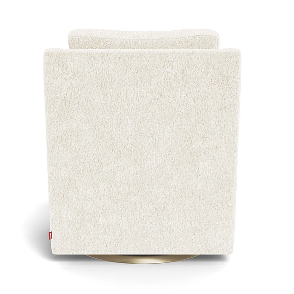 Vera Rocking and Swivel Chair - White Faux Sheepskin / Gold