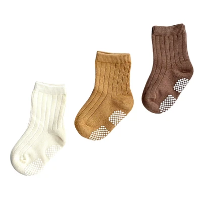 Beige 3-Pack Socks Sizes 6-36m