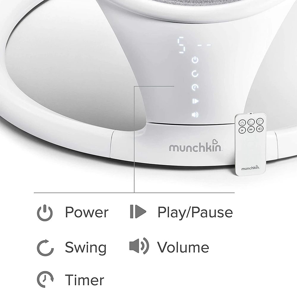 Munchkin Bluetooth Enabled Baby Swing - Grey