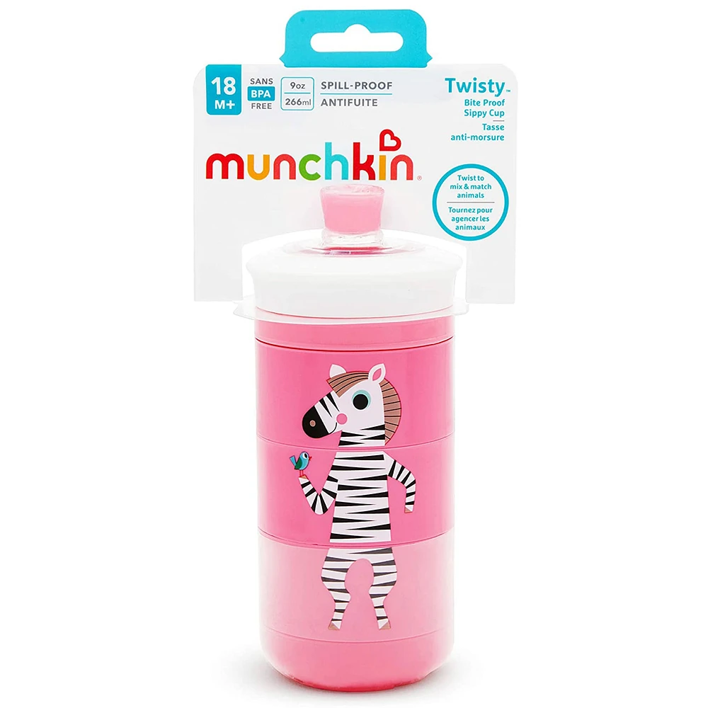 Twisty 9oz Sippy Cup - Pink Animal