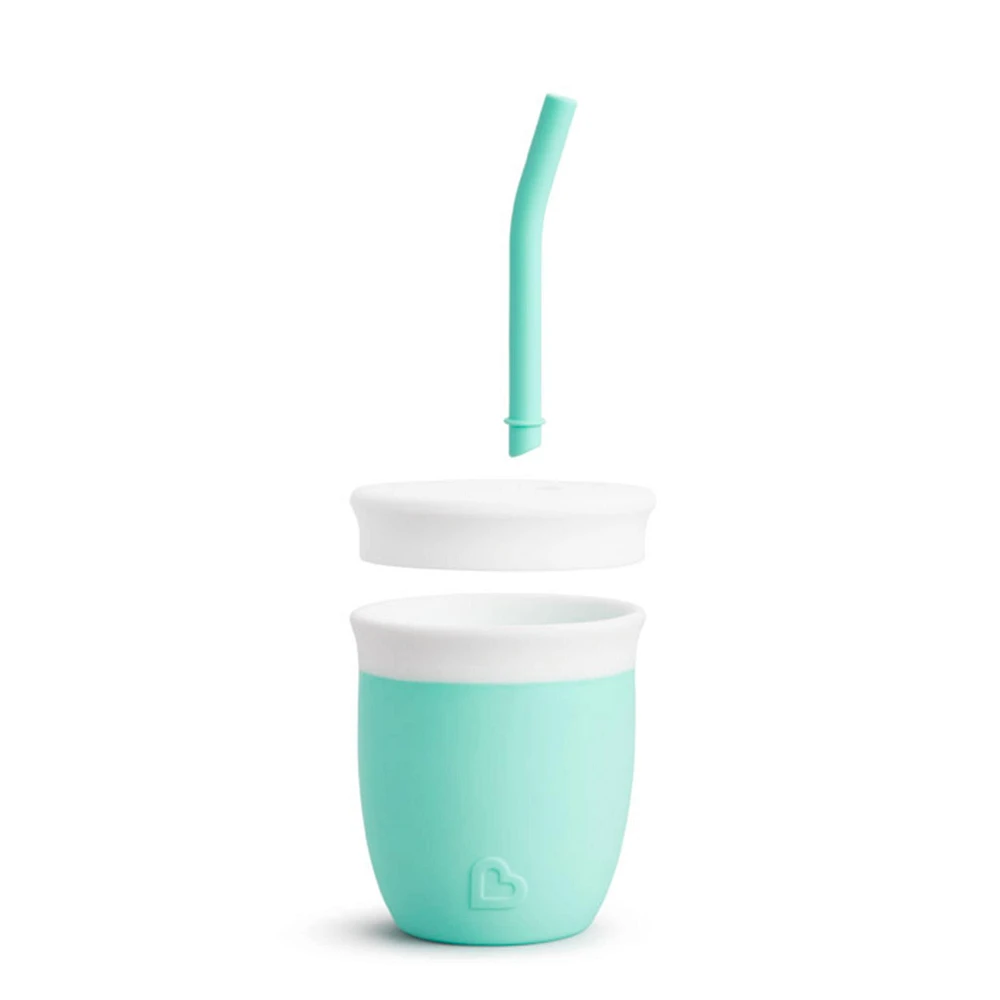 Verre en Silicone avec Paille 4oz - Menthe