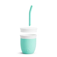 Verre en Silicone avec Paille 4oz - Menthe