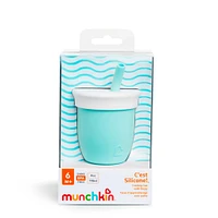Verre en Silicone avec Paille 4oz - Menthe