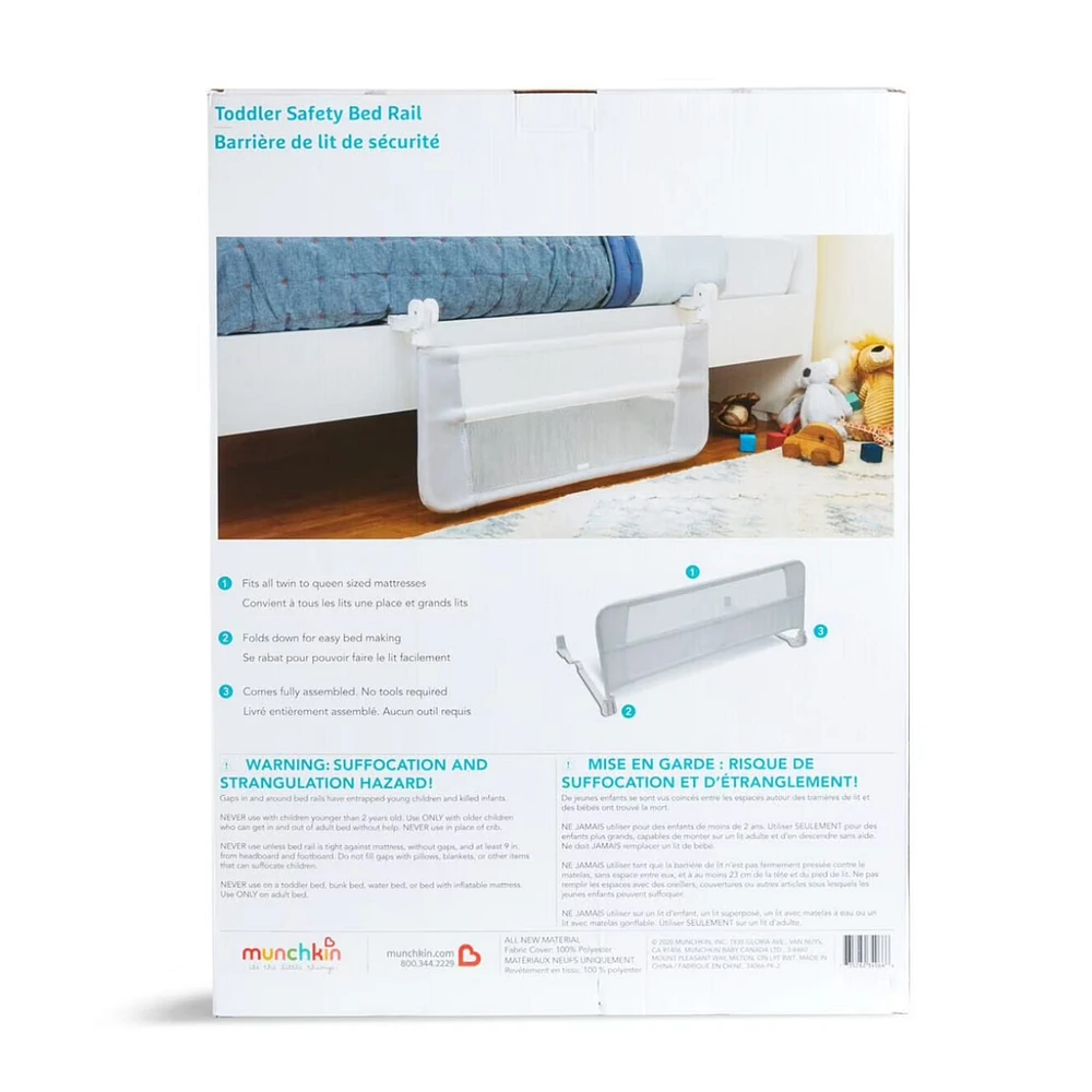 Toddler Safety Bed Rail - Grey