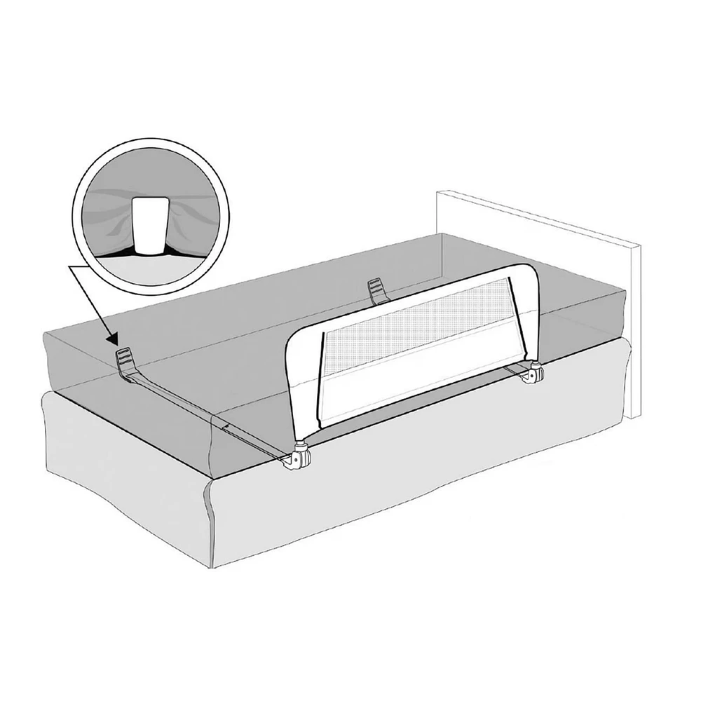 Toddler Safety Bed Rail - Grey