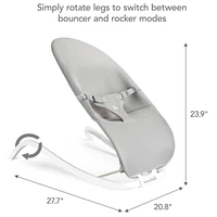 Spring 2-in-1 Bouncer & Rocker - Grey