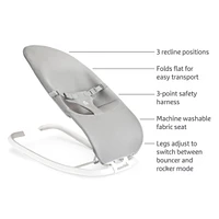 Spring 2-in-1 Bouncer & Rocker - Grey