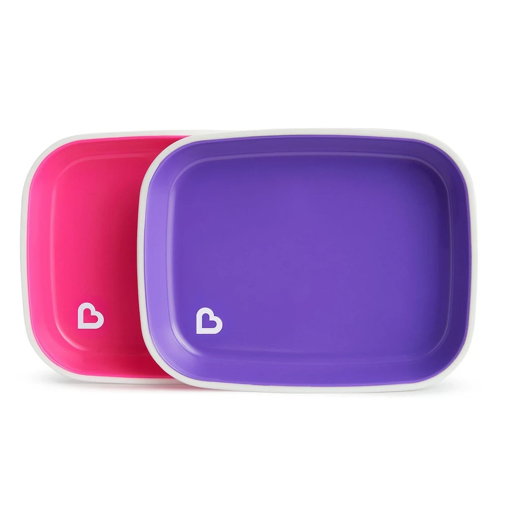 Splash Toddler Plates - Pink/Purple
