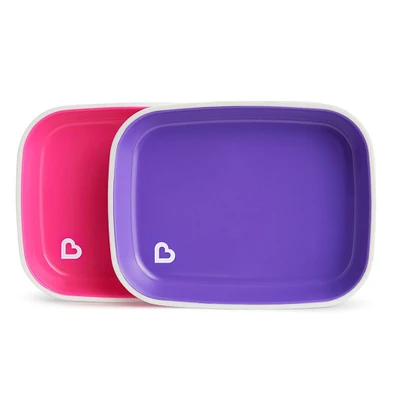Splash Toddler Plates - Pink/Purple