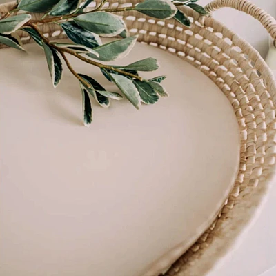 Fitted Sheet for Rattan Basket - Oat
