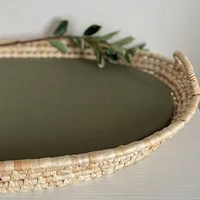 Fitted Sheet for Rattan Basket - Sage