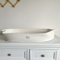 Panier à Langer en coton et Matelas - Meringue