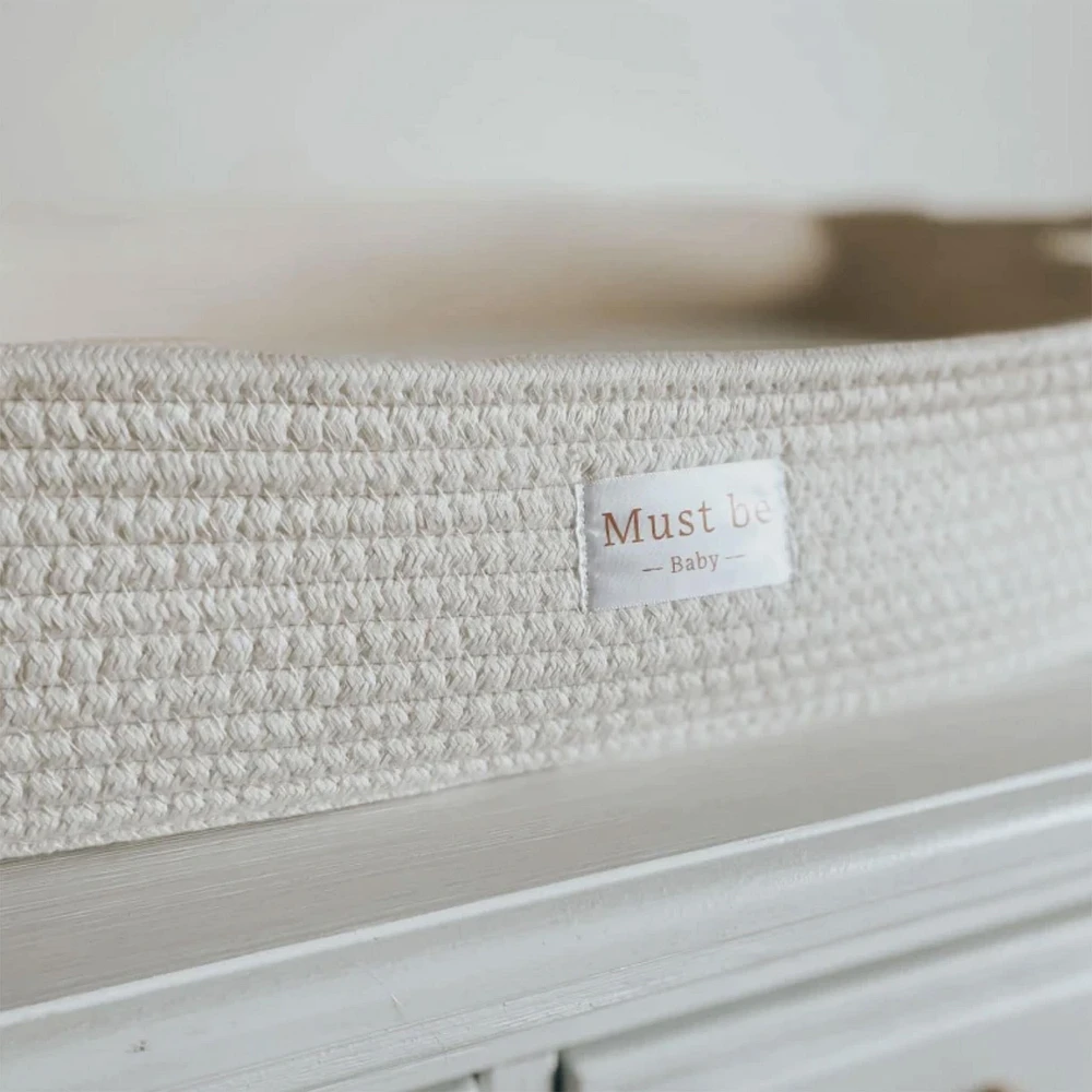 Panier à Langer en coton et Matelas - Meringue