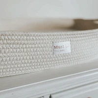 Panier à Langer en coton et Matelas - Meringue