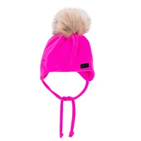 Mauve Fleece Beanie 12-24m