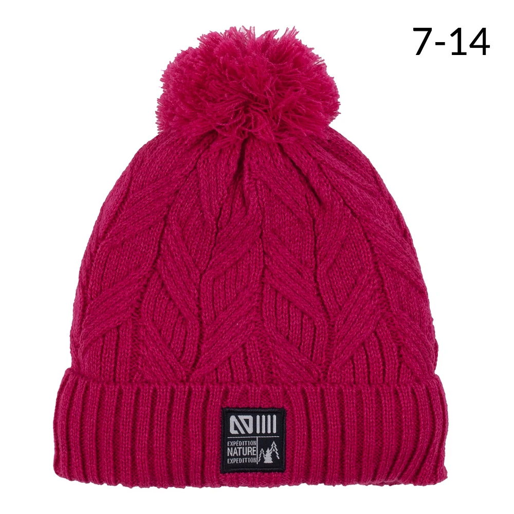 Tuque Tricot Rose  2-14ans