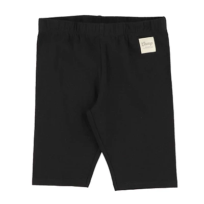 Black Solid Biker Short 2-8y