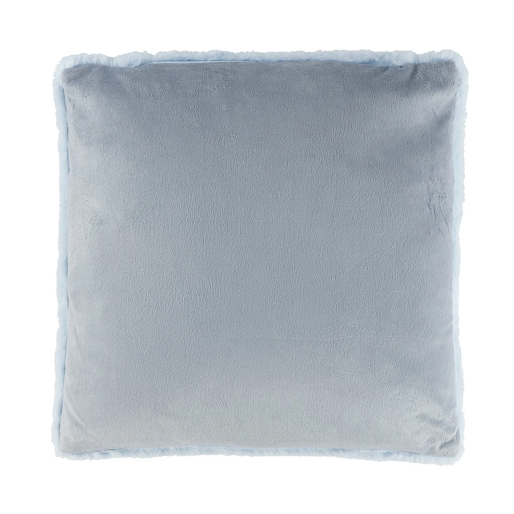 Coussin Fourrure - Bleu