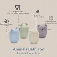 Animal Bath Toys (4) Canada Collection - In the Wild
