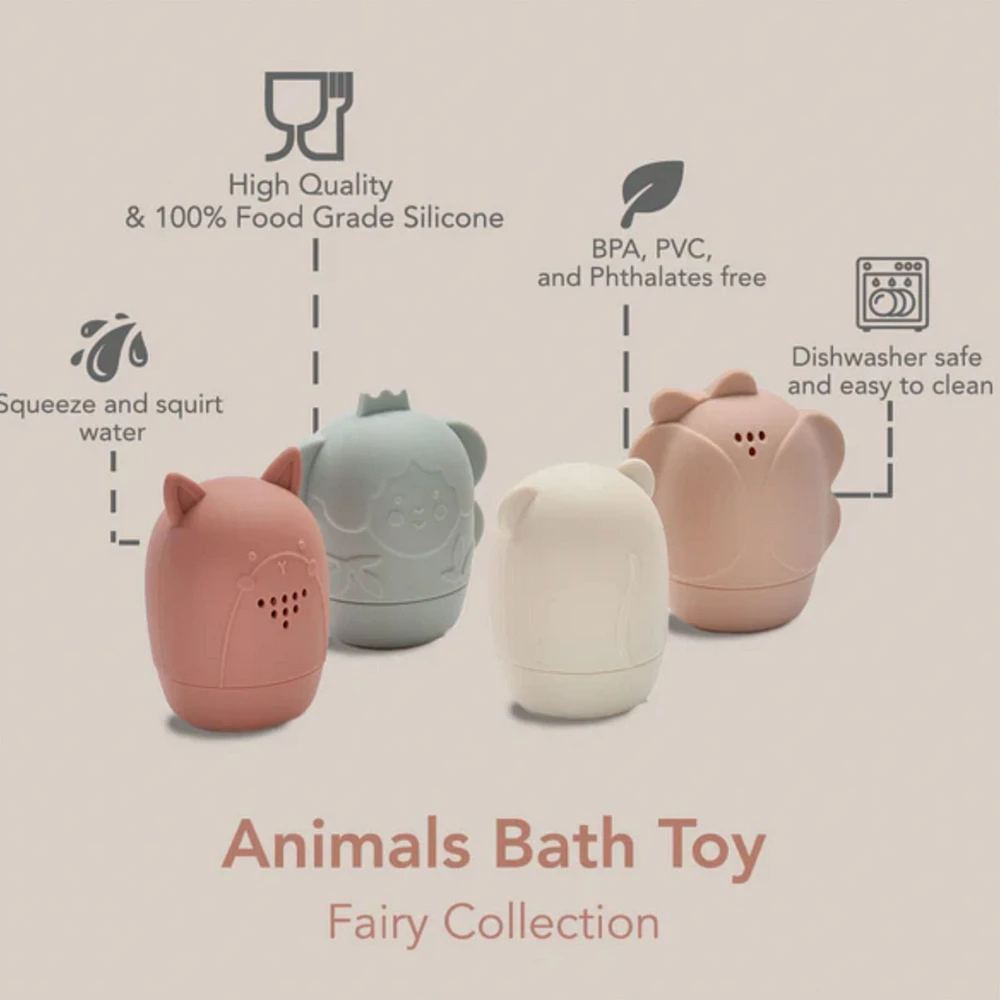 Jouets de Bain (4) Animaux Collection Fée - Fairy Sparkles