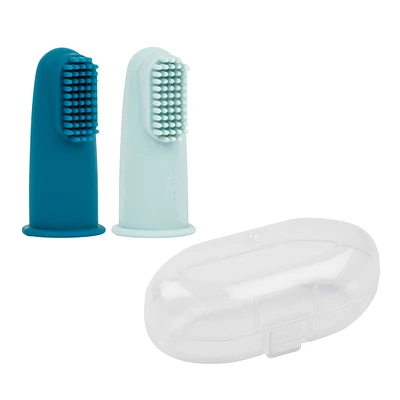 Finger Toothbrush (2) - Blue