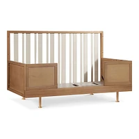 Novella Crib with Toddler Bed Conversion Kit - Stained Ash / Ivory