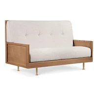 Novella Crib with Toddler Bed Conversion Kit - Stained Ash / Ivory