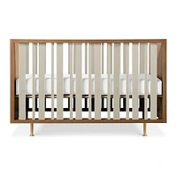 Novella Crib with Toddler Bed Conversion Kit - Stained Ash / Ivory