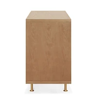 Commode 6 Tiroirs Novella - Frêne teinté / Ivoire