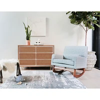 Commode 6 Tiroirs Novella - Frêne teinté / Ivoire