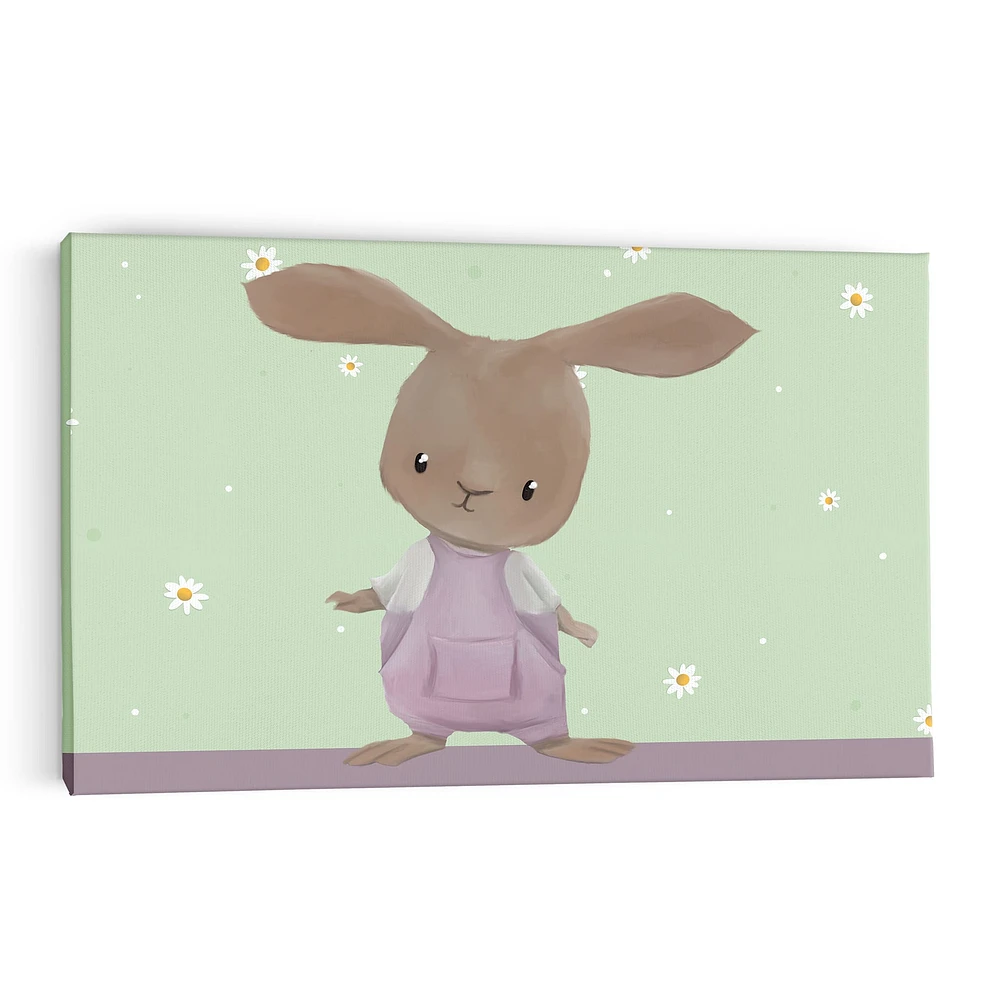 Toile - Lapin en salopette