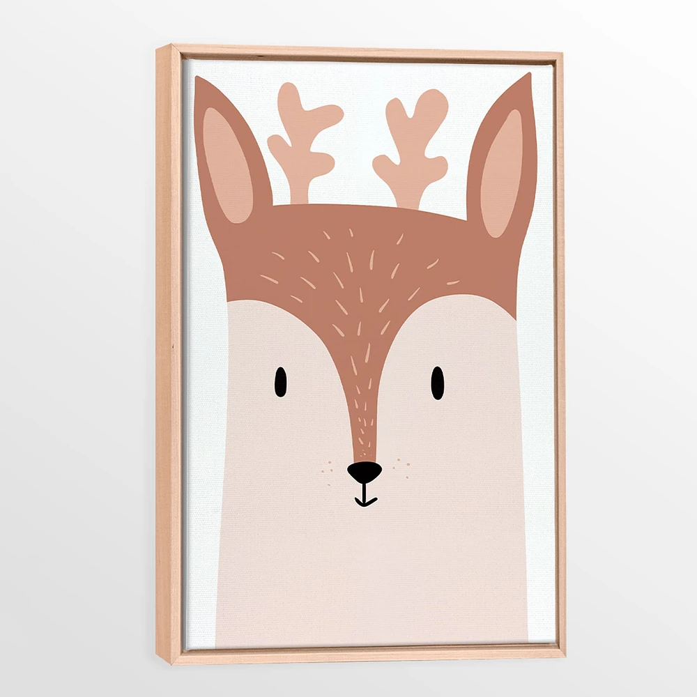 Toile avec Cadre en Bois Naturel