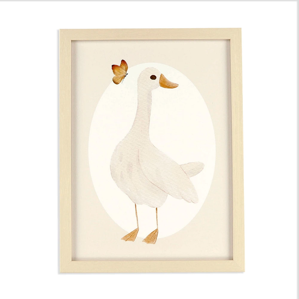 Canva with Natural Frame - Goose