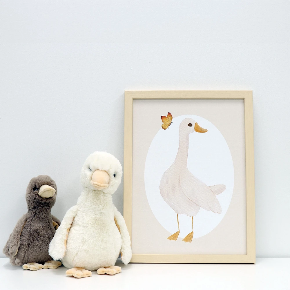 Canva with Natural Frame - Goose