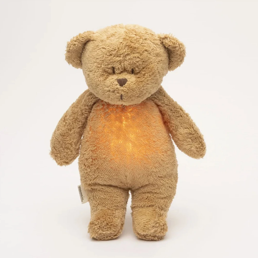 Peluche Sonore avec Veilleuse Moonie 2.0 - Ourson Cappuccino