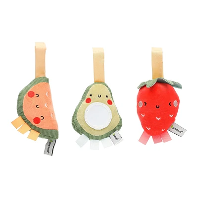 Stroller Toy Set of 3 - Watermelon, Avocado, Strawberry