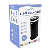 Stainless Steel Diapers Pail - Black Matte