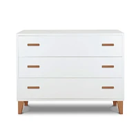 Caravaggio 3 Drawers Chest - White / Walnut