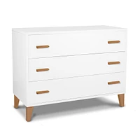 Caravaggio 3 Drawers Chest - White / Walnut