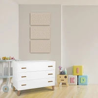 Caravaggio 3 Drawers Chest - White / Walnut