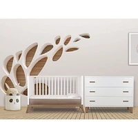 Caravaggio 3 Drawers Chest - White / Walnut