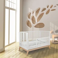 Donatello Crib - White / Natural
