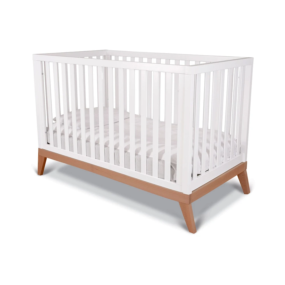 Donatello Crib - White / Walnut