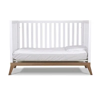 Donatello Crib - White / Walnut