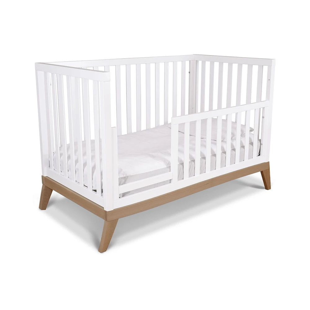 Donatello Crib - White / Walnut