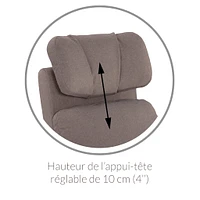 Fauteuil Berçant Inclinable Pivotant Hailey Nubia Silver avec Mécanisme Électrique