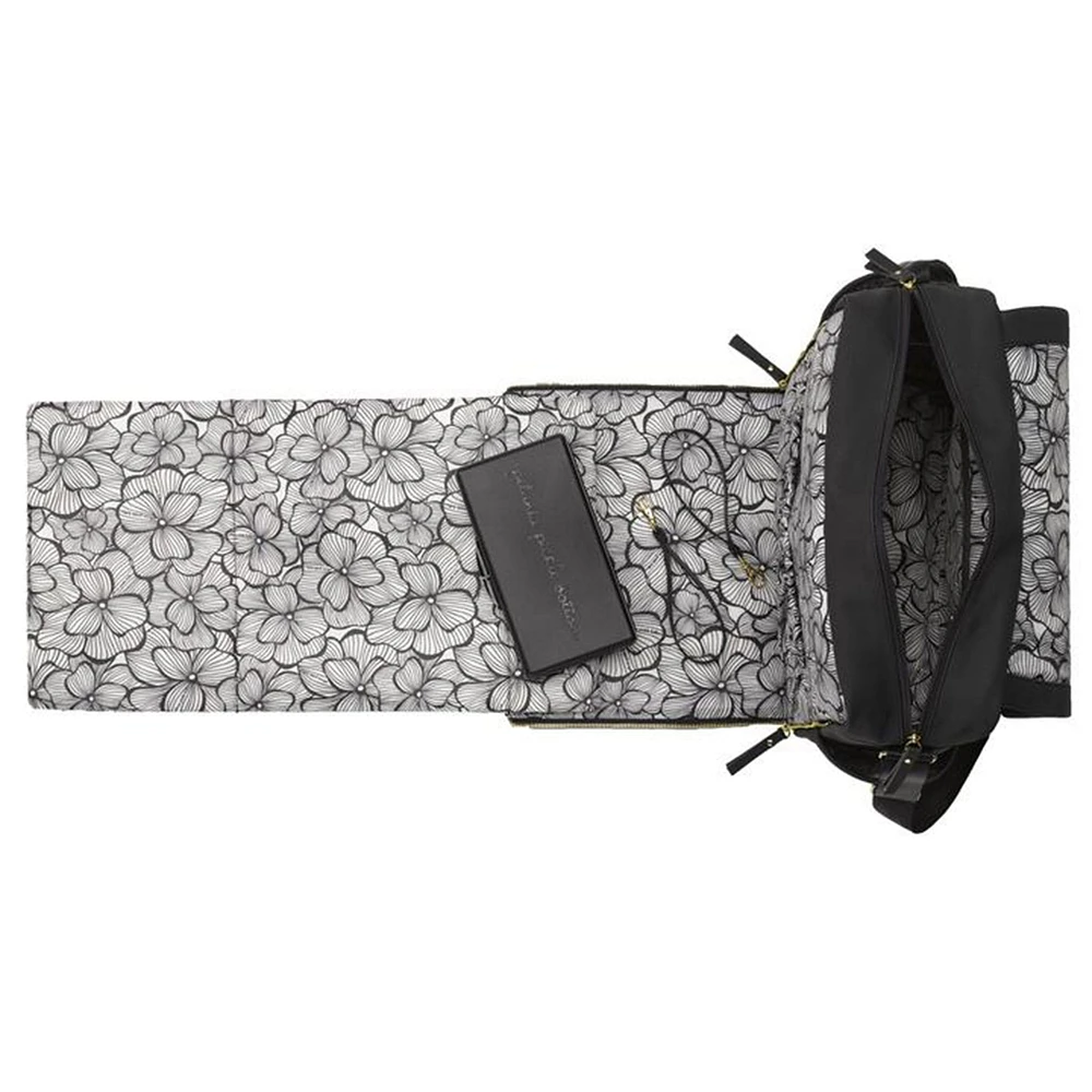 Boxy Diapers Backpack - Black Matte Leatherette